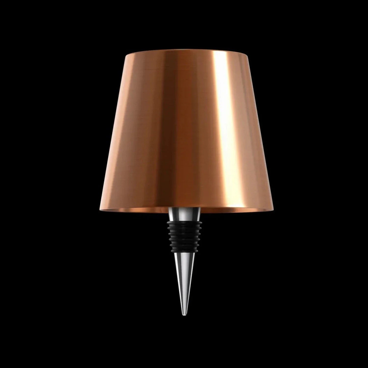 Luminária LED dourada rosé recarregável para encaixe em garrafa