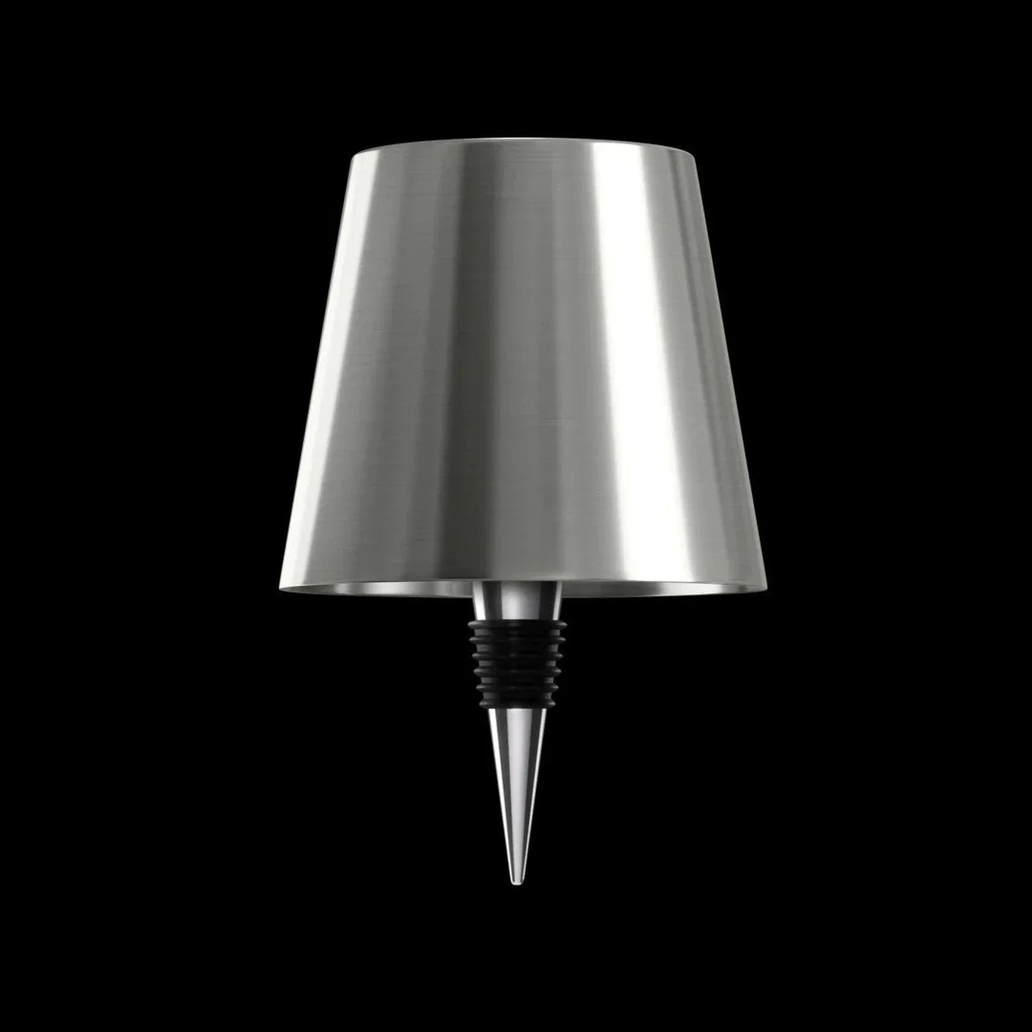 Luminária LED prata recarregável para encaixe em garrafa