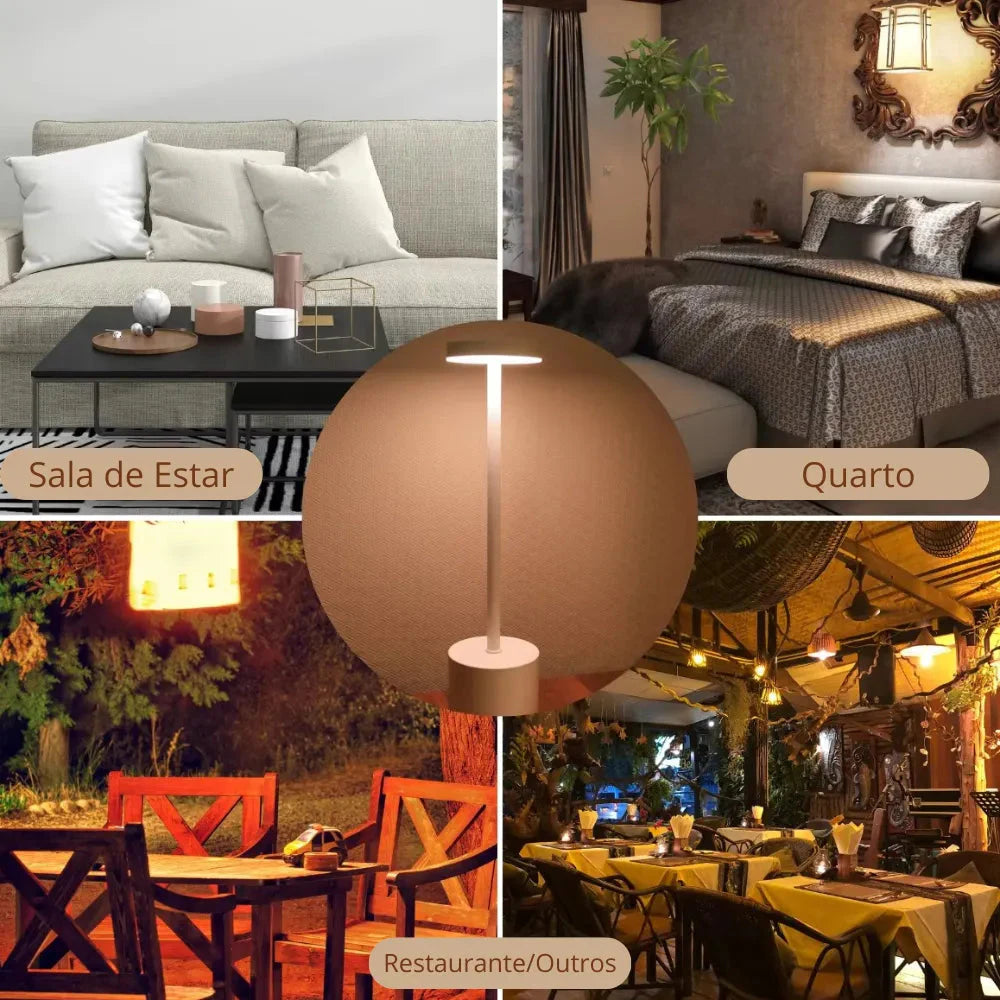 Sugestões de ambientes para a luminária Alba Touch