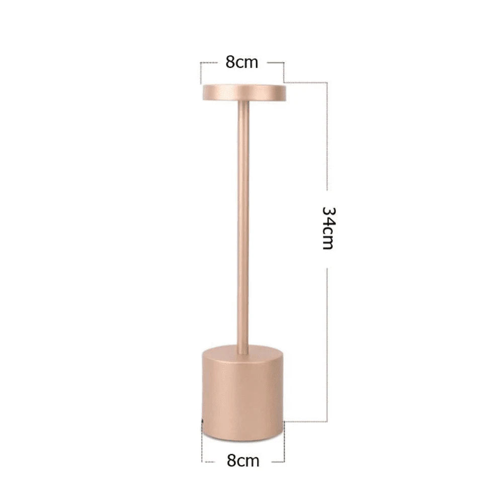 Medidas da luminária de mesa LED Alba Touch