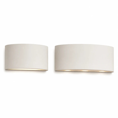Arandelas LED DuoLume brancas 4W e 6W em fundo branco